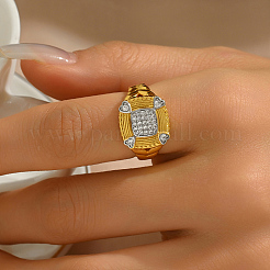 Женские кольца на палец из латуни с микропаве и кубическим цирконием&nbsp;GF8106-4