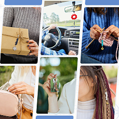 21 шт. подвесные украшения из сплава натуральных и синтетических камней&nbsp;HJEW-PH02086