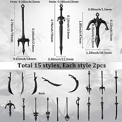 30шт 15 стиля сплава большие подвески&nbsp;FIND-SC0018-11