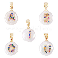 5шт 5 стиля подвески из натурального культивированного пресноводного жемчуга KK-TA0002-27