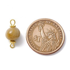 Соединители звеньев нефрита натурального топаза&nbsp;PALLOY-JF01091-04