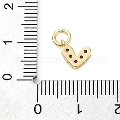Breloques en laiton avec zircone cubique de micro pave&nbsp;ZIRC-F111-08G-04