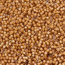 MIYUKIデリカビーズ  シリンダー  日本製シードビーズ  11/0  （db1778)白い裏地トパーズab  1.3x1.6mm  穴：0.8mm  約2000PCS /ボトル  10 G /ボトル&nbsp;SEED-JP0008-DB1778