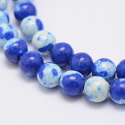 Natürlich ozean weiße Jade Perlen Stränge&nbsp;G-E346-8mm-04