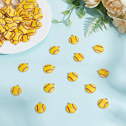 128 шт. Подвески из сплава с эмалью&nbsp;ENAM-GO0001-20