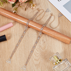 Нескользящие бретельки бюстгальтера со стразами из сплава&nbsp;AJEW-WH20054-199B