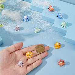 10шт 5 цвета бусины ручной работы с неровностями лэмпворк LAMP-HS0001-01