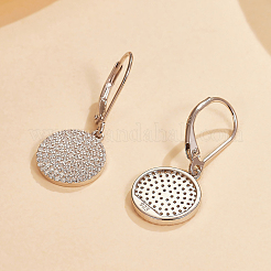 925 плоские круглые серьги-кольца из стерлингового серебра OH9695