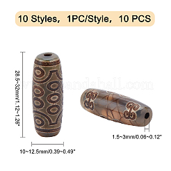 10 pz 10 perline dzi in stile tibetano&nbsp;TDZI-PH0001-01