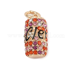 Подвески латунные горный хрусталь&nbsp;KK-B145-02G-01