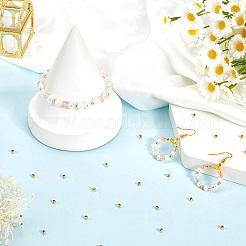 Латунные круглые разделительные бусины с покрытием стойки и вакуумным покрытием pvd&nbsp;FIND-SP0002-24C