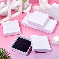 5 Stück Schmuckverpackungsboxen aus Karton mit Rautenstruktur und Schwamm im Inneren&nbsp;CBOX-TA0001-18A