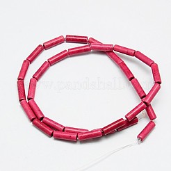 Синтетических нитей бирюзовые бусы&nbsp;TURQ-G120-4x13mm-16