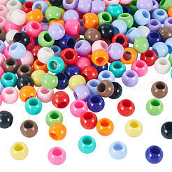 200шт непрозрачные акриловые европейские бусины&nbsp;SACR-TA0001-57