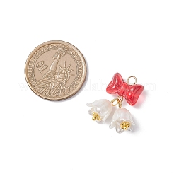 Прозрачный лак окрашенные стеклянные подвески PALLOY-JF04500