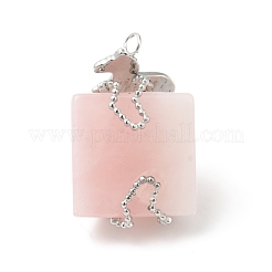 Природного розового кварца подвески G-G870-13P-04