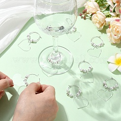 20 x Weinglas-Charme-Ringe aus Messing&nbsp;AJEW-YW00007