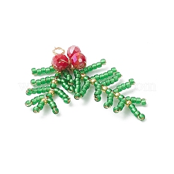 Подвески из стеклянных бусин в виде листьев&nbsp;PALLOY-MZ00958