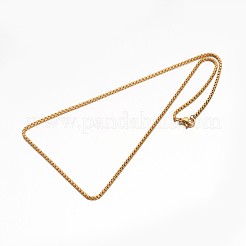 304ステンレススチールベネチアンチェーンネックレス  カニカン付き  ゴールドカラー  17.7インチ（45cm）&nbsp;X-NJEW-E026-11G