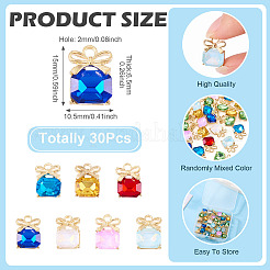 30 шт. подвески из сплава и стекла&nbsp;FIND-TA0008-05G