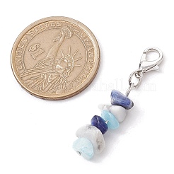 Pendentif décoratif en copeaux de howlite naturelle&nbsp;HJEW-JM02304-02