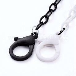 Personalisierte zweifarbige abs kunststoff kabelkette halsketten&nbsp;NJEW-JN02825-01