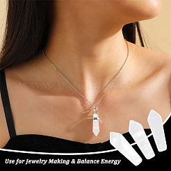 12 шт. заостренные бусины из натурального кварцевого кристалла G-OC0003-99