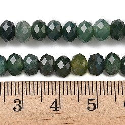 Природные моховой агат нитей бисера G-D344-A11