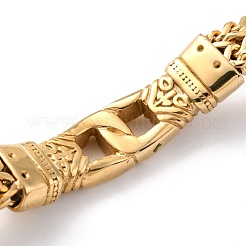 Bracelets en chaîne de blé en acier inoxydable 304&nbsp;BJEW-P263-C01-G