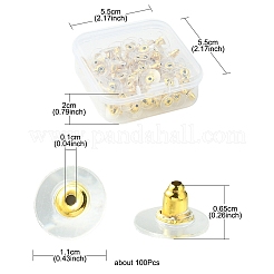 100 шт. Железные гайки для ушей KK-YW0002-09