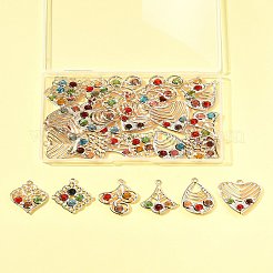 30 шт. 6 стиля подвески из железа и стекла IFIN-FS0001-52