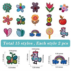 30шт 15 стиля прозрачные акриловые подвески&nbsp;KY-SZ0001-18