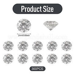 300 Stück diamantförmige Zirkonia-Cabochons der Güteklasse AAA&nbsp;ZIRC-TADJ0001-01B