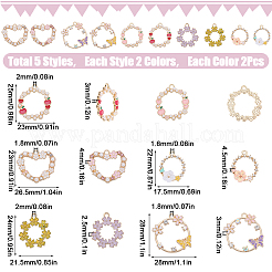 20шт 10 стиля подвески из сплава с эмалью&nbsp;ENAM-SC0004-12