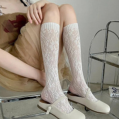 Нейлоновые длинные носки из телячьей кожи для женщин и девочек AJEW-WH20006-235B