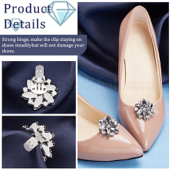 2 шт. зажимы для пряжек для обуви из платинового сплава&nbsp;ALRI-FG0001-04A