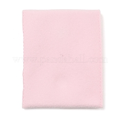 ベルベットジュエリーバッグ  スナップボタン付きジュエリー収納ポーチ  長方形  ミスティローズ  9.5x7.4x1cm&nbsp;TP-M002-01B-04