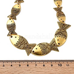 Ожерелья из цепочек-рыбьих звеньев в тибетском стиле для женщин&nbsp;NJEW-C102-01AG