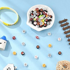 100шт бусины из полимерной глины ручной работы CLAY-FP0001-10