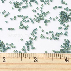 MIYUKIデリカビーズ  シリンダー  日本製シードビーズ  11/0  （db0859)マット透明ダークエメラルドab  1.3x1.6mm  穴：0.8mm  約2000PCS /ボトル  10 G /ボトル&nbsp;SEED-JP0008-DB0859