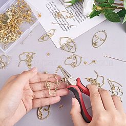 Набор для изготовления сережек с абстрактным лицом своими руками&nbsp;DIY-SZ0008-67