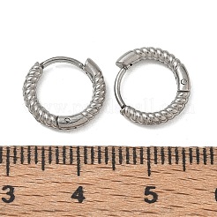 Boucles d'oreilles créoles torsadées en acier inoxydable 304&nbsp;SA-CBA46AF-27P-01