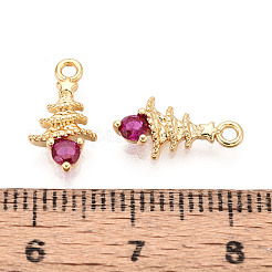 Латунные микро проложить кубического циркония подвески KK-N263-144C-G