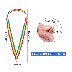 40шт. 8-х сторонний ремешок для медали из полиэстеровой ленты&nbsp;AJEW-GA0003-61