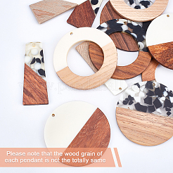 Наборы для изготовления деревянных висячих серег своими руками&nbsp;DIY-OC0006-44