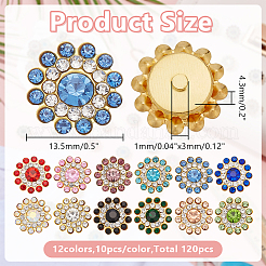 120шт 12 цвета пришить горный хрусталь RGLA-AR0001-06