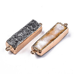 Conectores de enlaces de ágata druzy natural&nbsp;G-T131-89D