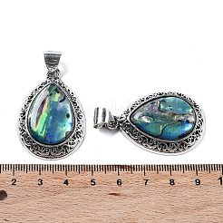 Подвески-капли из натуральных ракушек пауа&nbsp;FIND-A036-02AS-02