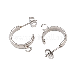 Фурнитура для сережек-гвоздиков из нержавеющей стали 304&nbsp;STAS-C160-01A-P