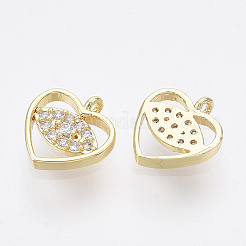 Breloques en laiton avec zircone cubique de micro pave&nbsp;LS-KK-Q761-49G-NF